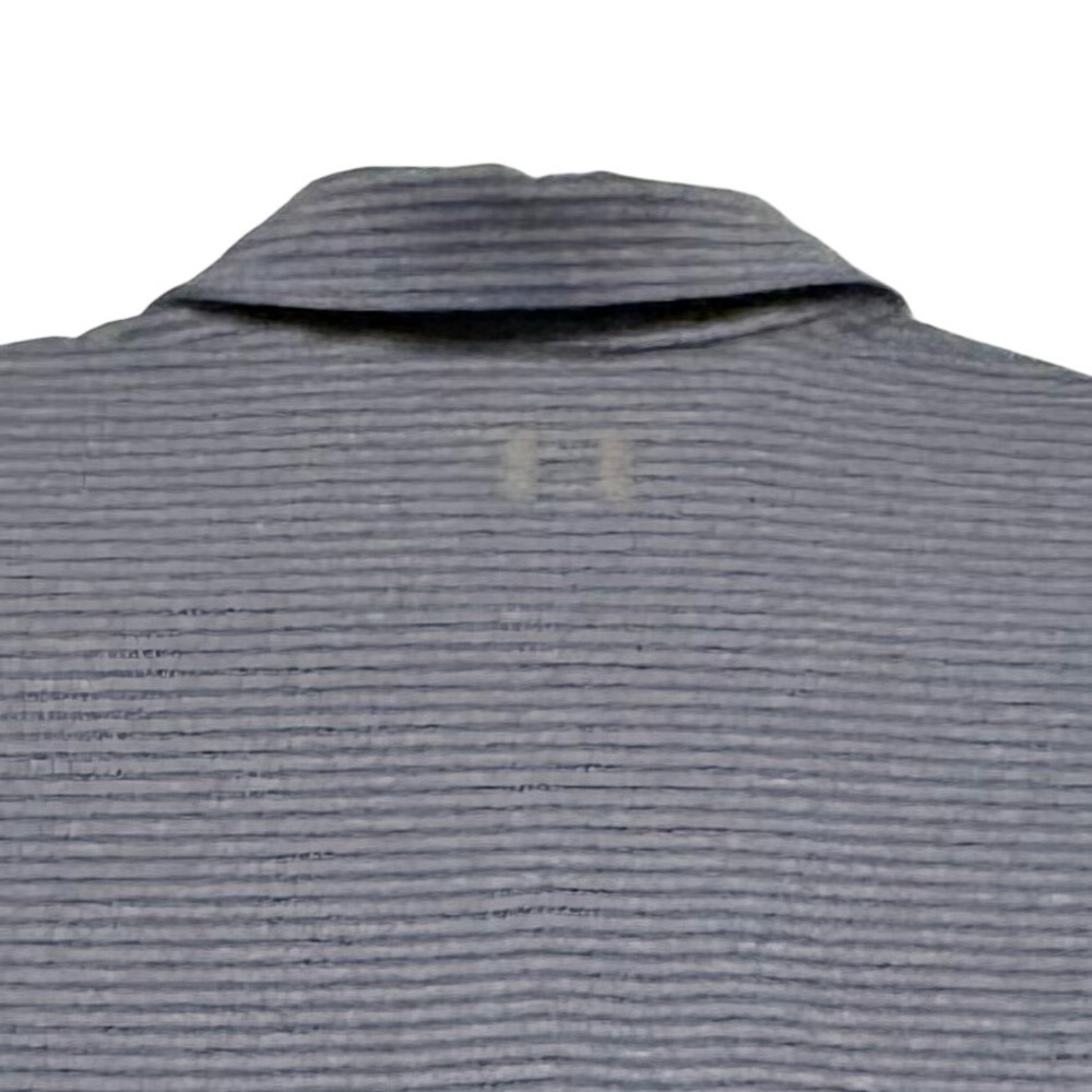 Under Armour Men's Heatgear Loose‎ Fit Navy Striped Grey Golf Polo Shirt XL - Picture 6 of 6